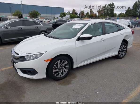 2HGFC2F84JH517715 2018 HONDA CIVIC White Առջևի ձախ երեք քառորդ տեսարան