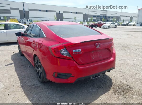 2HGFC2F84KH512211 2019 HONDA CIVIC Red Rear left