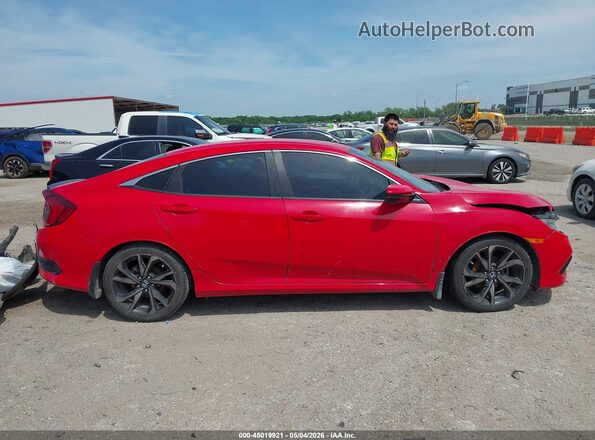 2HGFC2F84KH512211 2019 HONDA CIVIC Red Rear interior view