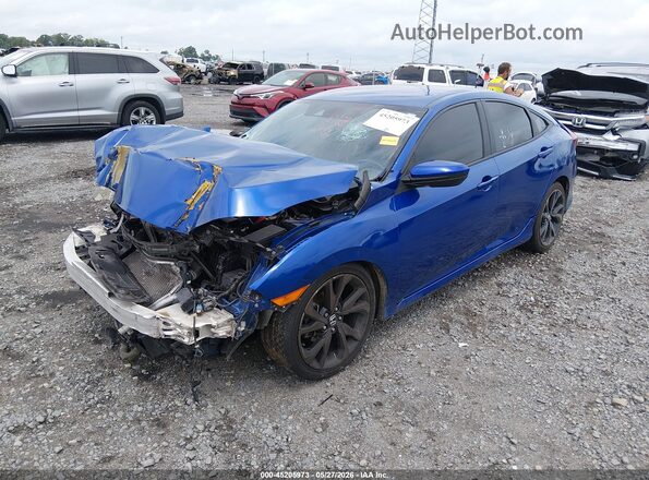 2HGFC2F84MH505102 2021 HONDA CIVIC Blue Przód lewy