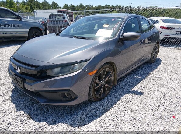 2HGFC2F85KH511262 2019 HONDA CIVIC Gray Vista tres cuartos delantera izquierda