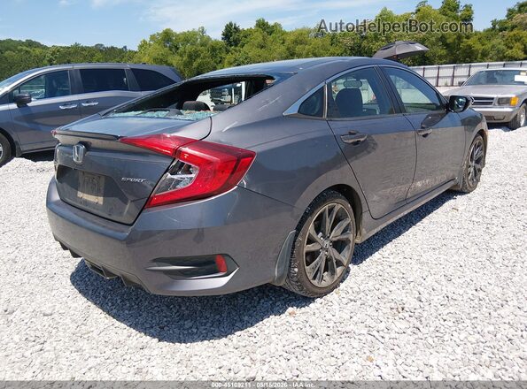 2HGFC2F85KH511262 2019 HONDA CIVIC Gray Trasero derecho