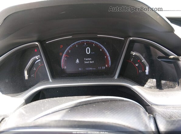 2HGFC2F85KH511262 2019 HONDA CIVIC Gray Vista de los asientos traseros