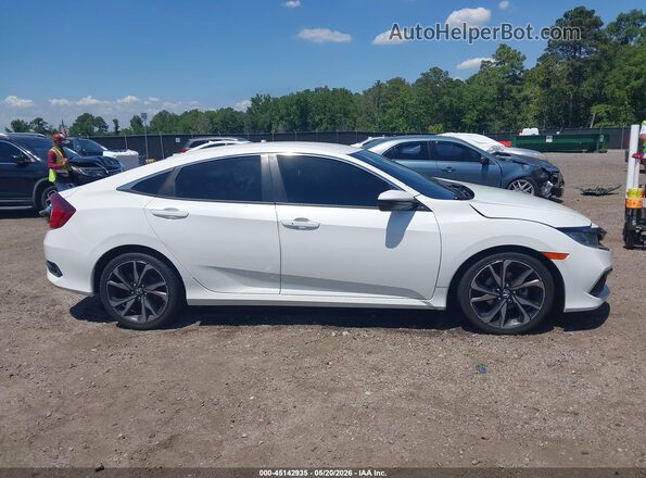 2HGFC2F85KH602824 2019 HONDA CIVIC White Vista interior trasera