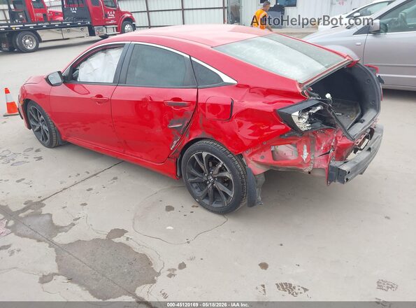 2HGFC2F85LH539662 2020 HONDA CIVIC Red Հետևի ձախ