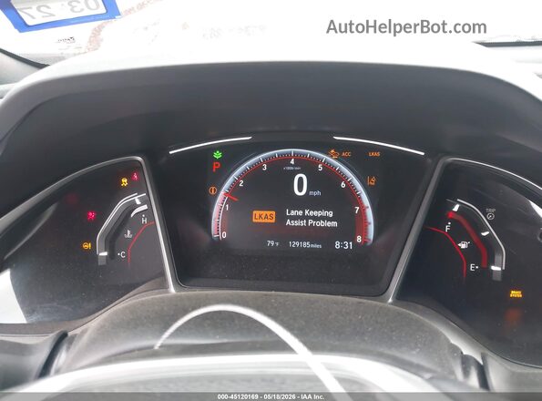 2HGFC2F85LH539662 2020 HONDA CIVIC Red Հետևի նստատեղերի տեսք