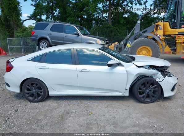 2HGFC2F85LH599540 2020 HONDA CIVIC White Widok wnętrza z tyłu