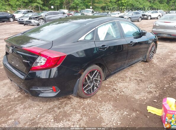 2HGFC2F86KH596208 2019 HONDA CIVIC Черный Задняя правая четверть