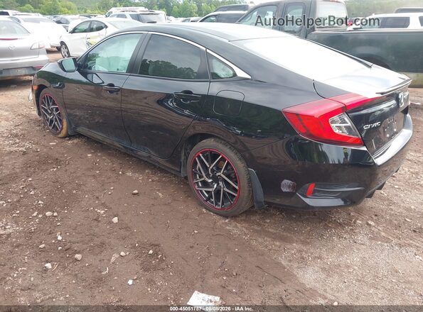 2HGFC2F86KH596208 2019 HONDA CIVIC Черный Задняя левая четверть