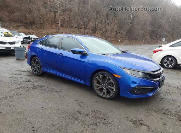2HGFC2F86LH550329 2020 HONDA CIVIC Blue წინა მარჯვენა
