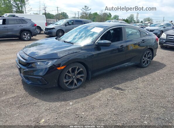 2HGFC2F86LH593052 2020 HONDA CIVIC Black Przód lewy