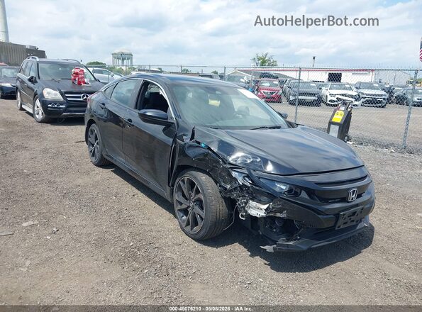 2HGFC2F86LH593052 2020 HONDA CIVIC Black Widok z przodu