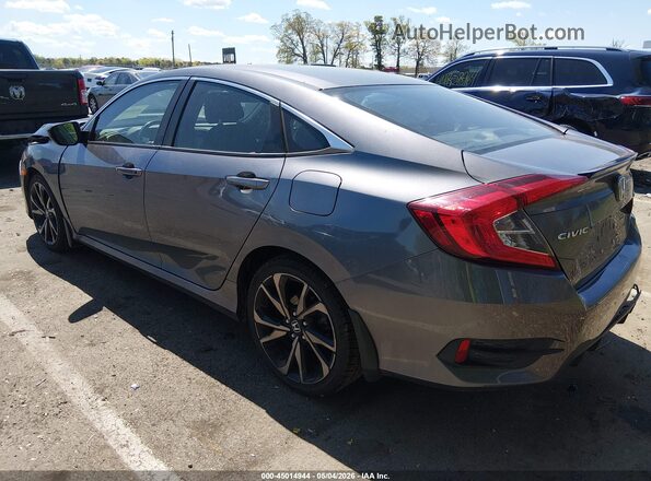 2HGFC2F86MH524797 2021 HONDA CIVIC Gray Задня ліва чверть