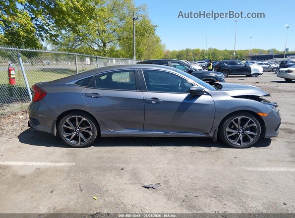 2HGFC2F86MH524797 2021 HONDA CIVIC Gray Вид задньої частини салону