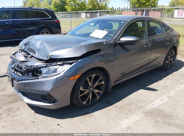 2HGFC2F86MH524797 2021 HONDA CIVIC Gray Передня ліва чверть