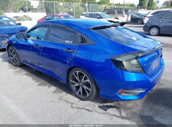 2HGFC2F87KH520528 2019 HONDA CIVIC Blue Задня ліва чверть