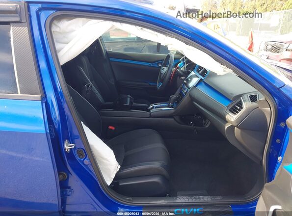2HGFC2F87KH520528 2019 HONDA CIVIC Blue Вид салону спереду
