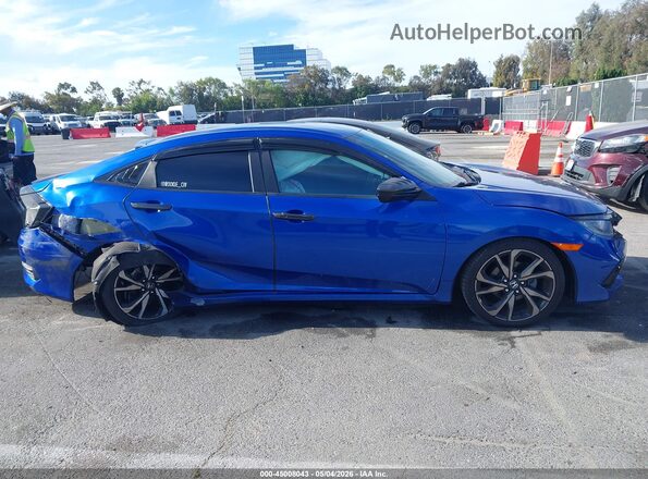 2HGFC2F87KH520528 2019 HONDA CIVIC Blue Вид задньої частини салону