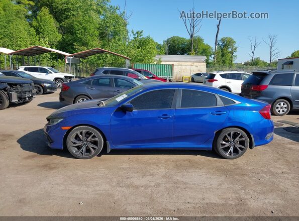 2HGFC2F87KH523185 2019 HONDA CIVIC Синий Панорамный вид салона 360°