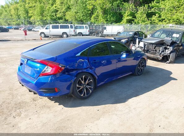 2HGFC2F87KH523185 2019 HONDA CIVIC Синий Задняя правая четверть
