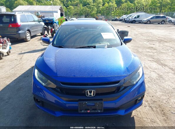 2HGFC2F87KH523185 2019 HONDA CIVIC Синий Вид щитка приборов
