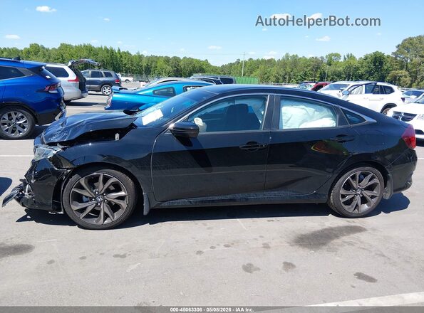 2HGFC2F87KH553142 2019 HONDA CIVIC Черный Панорамный вид салона 360°