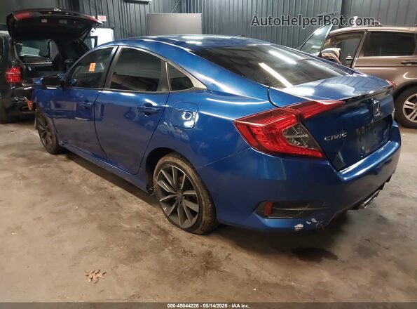 2HGFC2F87KH594340 2019 HONDA CIVIC Blue Tył lewy