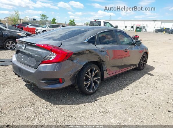 2HGFC2F87KH602517 2019 HONDA CIVIC Gray Tył prawy
