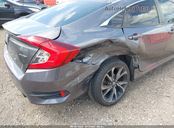 2HGFC2F87KH602517 2019 HONDA CIVIC Gray Widok z przodu