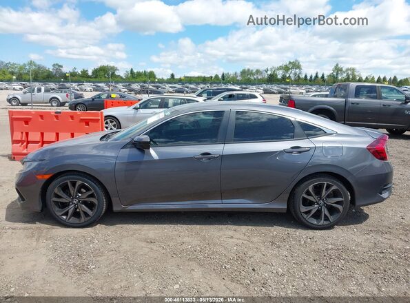 2HGFC2F87KH602517 2019 HONDA CIVIC Gray Widok wnętrza 360 stopni