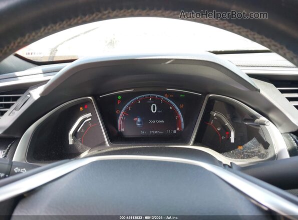 2HGFC2F87KH602517 2019 HONDA CIVIC Gray Widok tylnych siedzeń