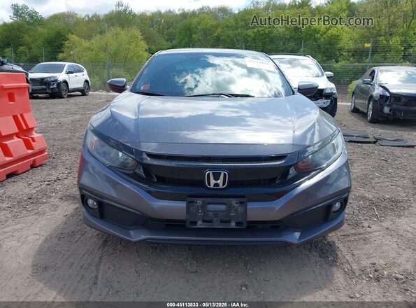2HGFC2F87KH602517 2019 HONDA CIVIC Gray Widok zestawu wskaźników