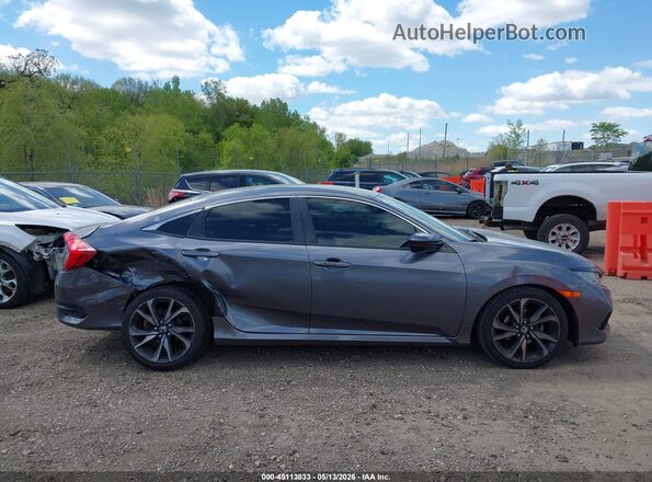 2HGFC2F87KH602517 2019 HONDA CIVIC Gray Widok wnętrza z tyłu