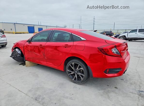 2HGFC2F88KH552503 2019 HONDA CIVIC Red Задня ліва чверть