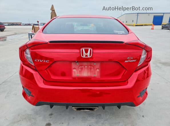 2HGFC2F88KH552503 2019 HONDA CIVIC Red Вид ззаду