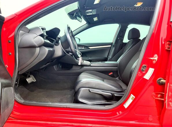 2HGFC2F88KH552503 2019 HONDA CIVIC Red Вид салону спереду