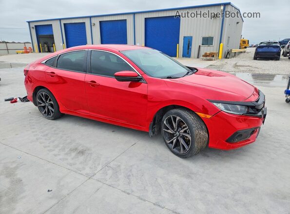 2HGFC2F88KH552503 2019 HONDA CIVIC Red Передня права чверть