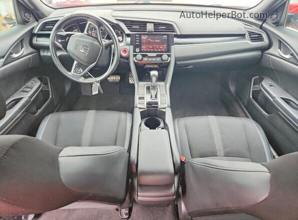2HGFC2F88KH552503 2019 HONDA CIVIC Red Вид панелі приладів