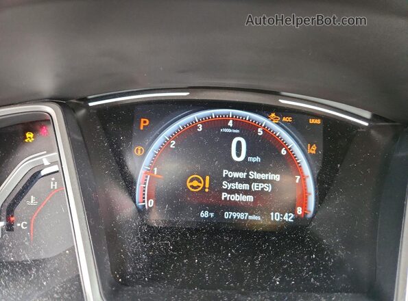 2HGFC2F88KH552503 2019 HONDA CIVIC Red Вид щитка приладів