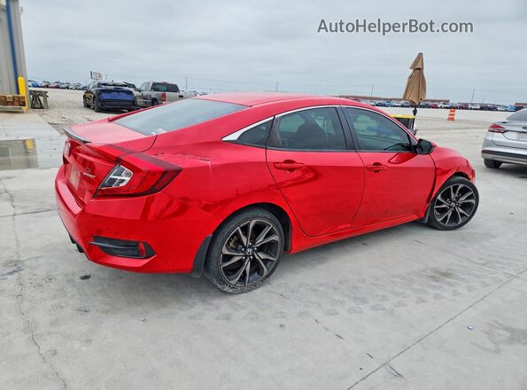 2HGFC2F88KH552503 2019 HONDA CIVIC Red Задня права чверть