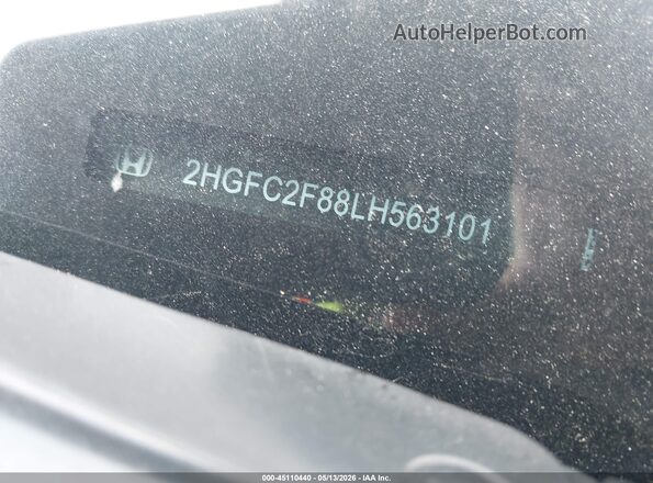 2HGFC2F88LH563101 2020 HONDA CIVIC Silver 