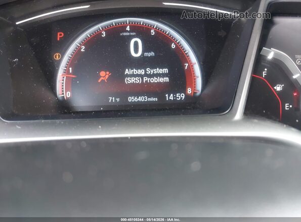 2HGFC2F88LH587544 2020 HONDA CIVIC Gray Հետևի նստատեղերի տեսք