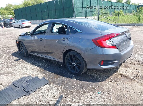 2HGFC2F88LH587544 2020 HONDA CIVIC Gray Հետևի ձախ