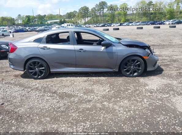 2HGFC2F88LH587544 2020 HONDA CIVIC Gray Սալոնի հետևի տեսք