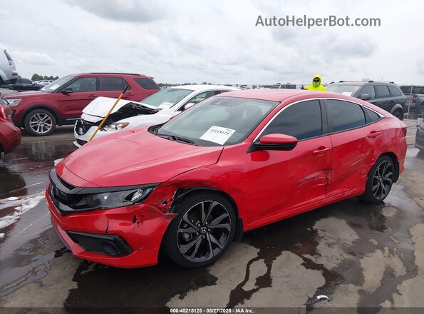 2HGFC2F88MH535087 2021 HONDA CIVIC Red Front left