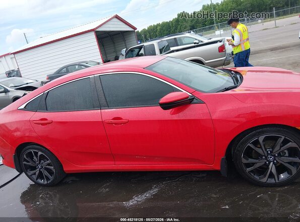 2HGFC2F88MH535087 2021 HONDA CIVIC Red Rear interior view