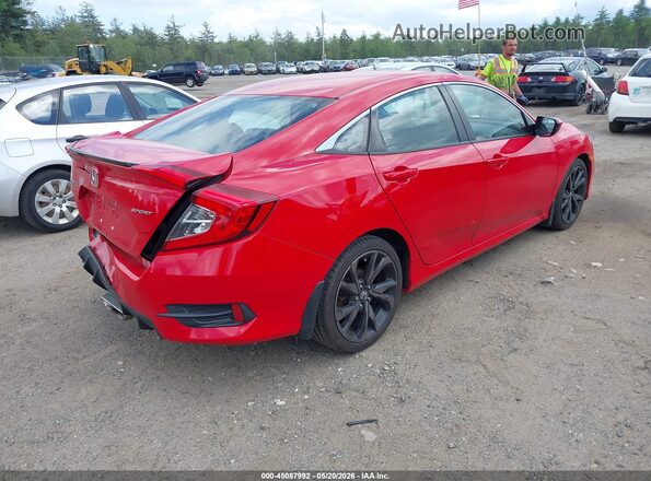 2HGFC2F89KH508588 2019 HONDA CIVIC Red Հետևի աջ