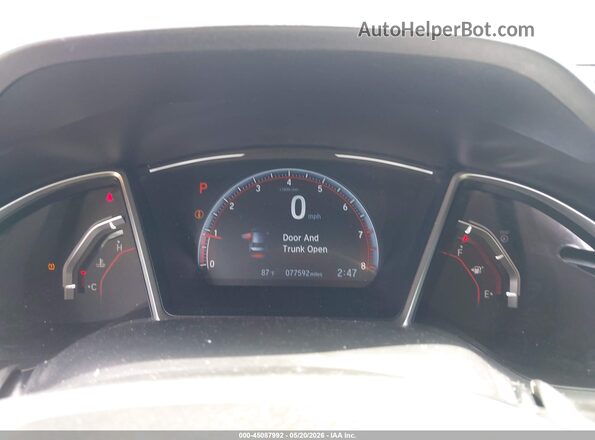 2HGFC2F89KH508588 2019 HONDA CIVIC Red Հետևի նստատեղերի տեսք