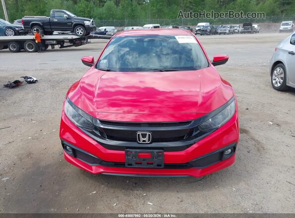 2HGFC2F89KH508588 2019 HONDA CIVIC Red Սարքավորումների վահանակի տեսք