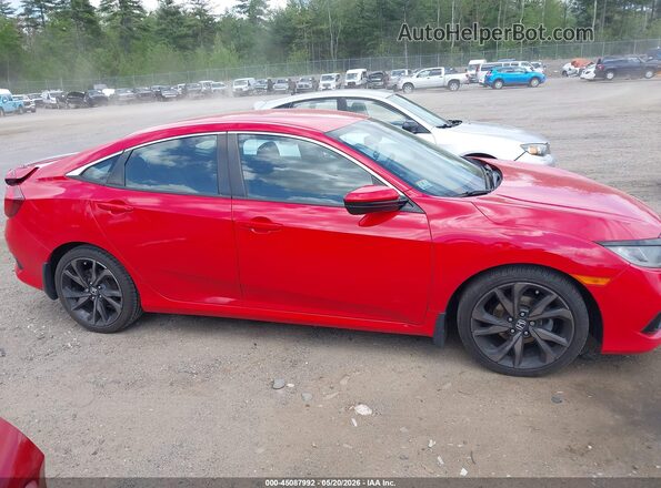 2HGFC2F89KH508588 2019 HONDA CIVIC Red Սալոնի հետևի տեսք